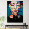 Pop Art Portrait Painting Printed on Canvas