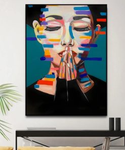 Pop Art Portrait Painting Printed on Canvas