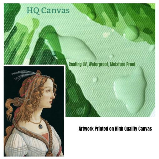 Portrait of a Lady by Sandro Botticelli Printed on Canvas - Image 5