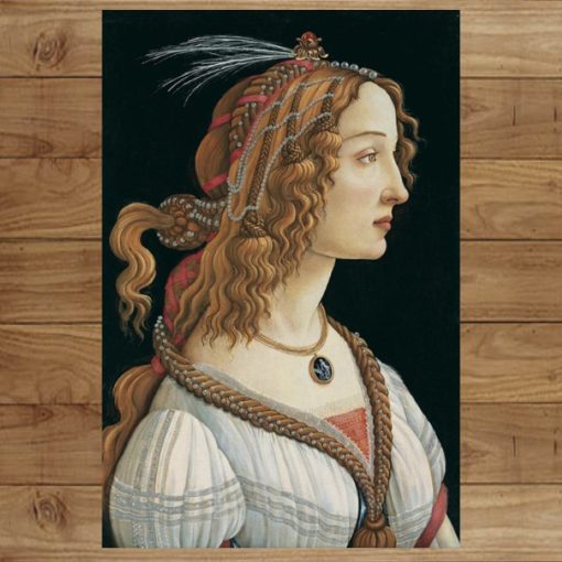 Portrait of a Lady by Sandro Botticelli Printed on Canvas - Image 4