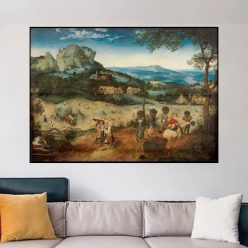 The Hay Harvest by Pieter Bruegel Printed on Canvas