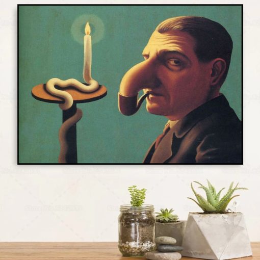 The Philosopher's Lamp by René Magritte Printed on Canvas