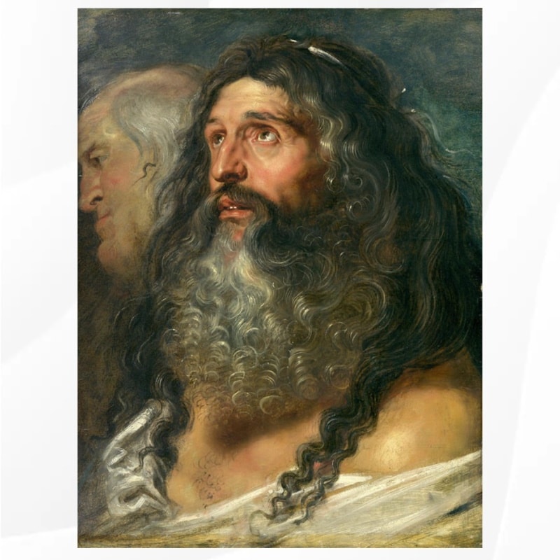 Study of Two Heads by Peter Paul Rubens