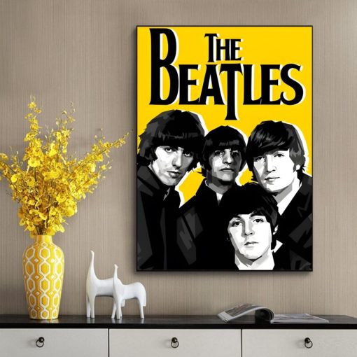 The Beatles In The Sixties Printed on Canvas - Image 2