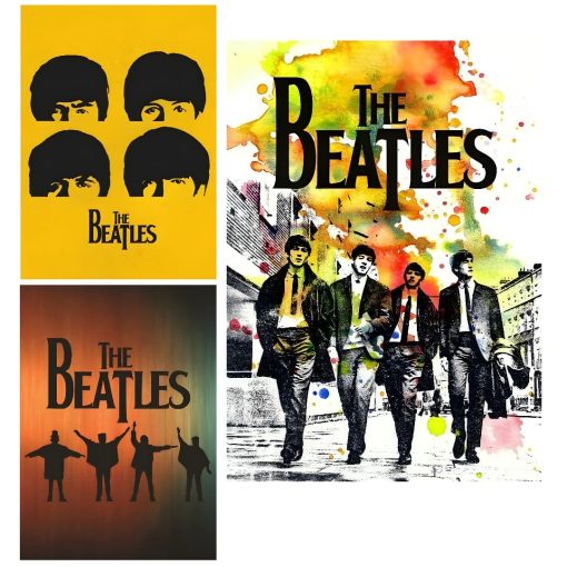 The Beatles Pop Art Printed on Canvas - Image 5