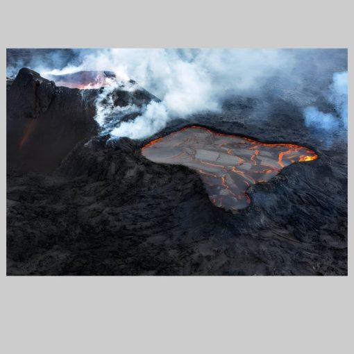 Volcanic Eruption in Iceland Image Printed on Canvas - Image 3