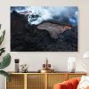 Volcanic Eruption in Iceland Image Printed on Canvas