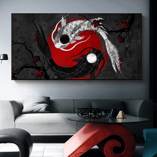 Yinyang Artwork Printed on Canvas