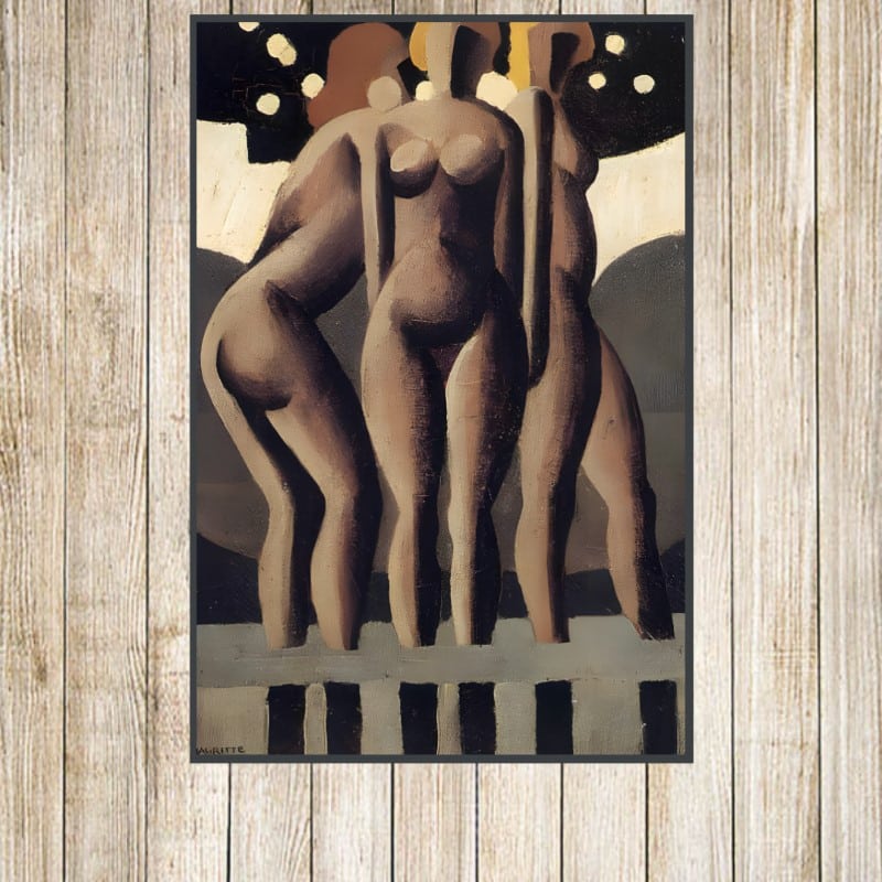 Bathers by René Magritte 1921 Printed on Canvas