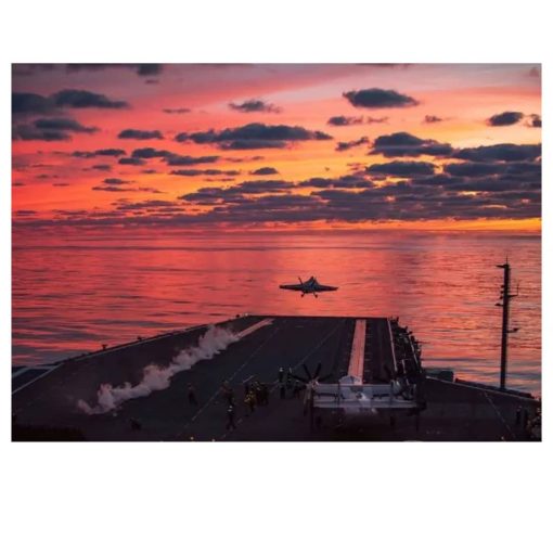 Navy Planes at Sunset Printed on Canvas - Image 8