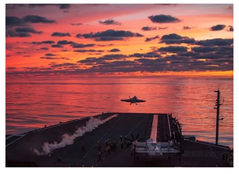 Navy Planes at Sunset