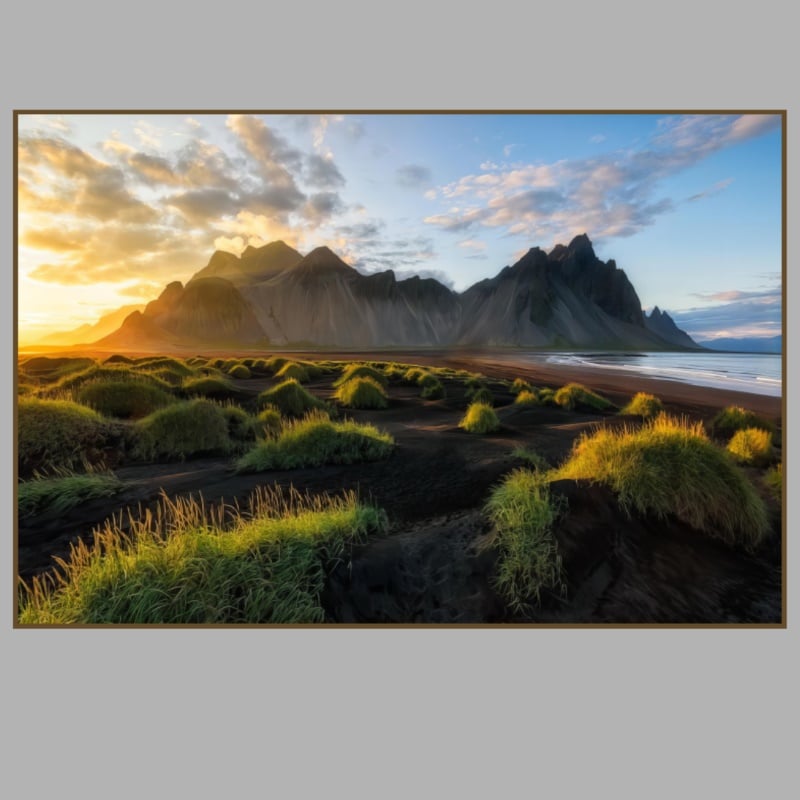 Sunset Landscape Artwork Printed on Canvas