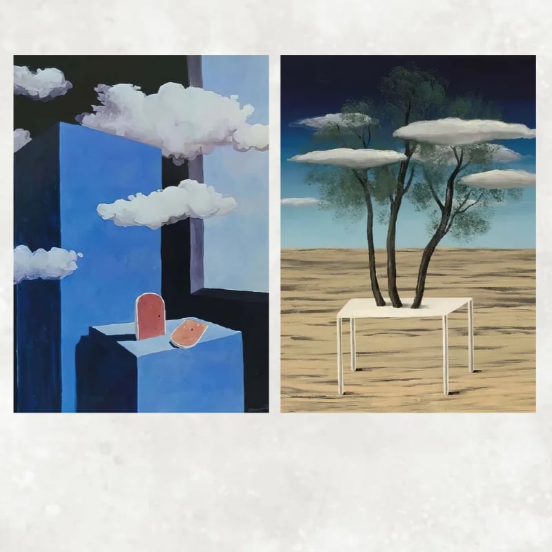 The Poetic World & The Oasis by René Magritte