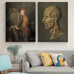 Head of a Man and Self Portrait by Filippo Balbi Printed on Canvas