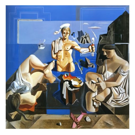 Neo-Cubist Academy by Salvador Dalí Printed on Canvas - Image 2