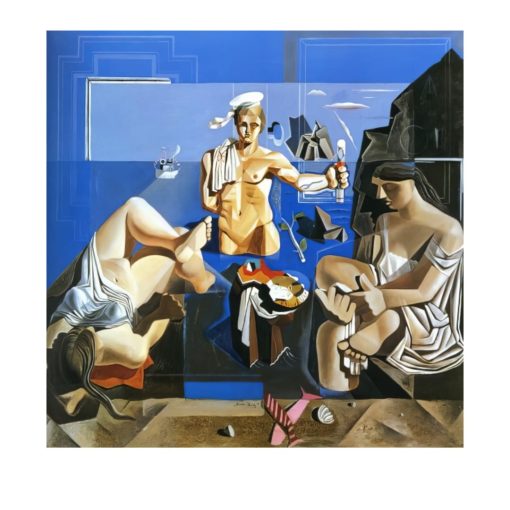 Neo-Cubist Academy by Salvador Dalí Printed on Canvas - Image 4