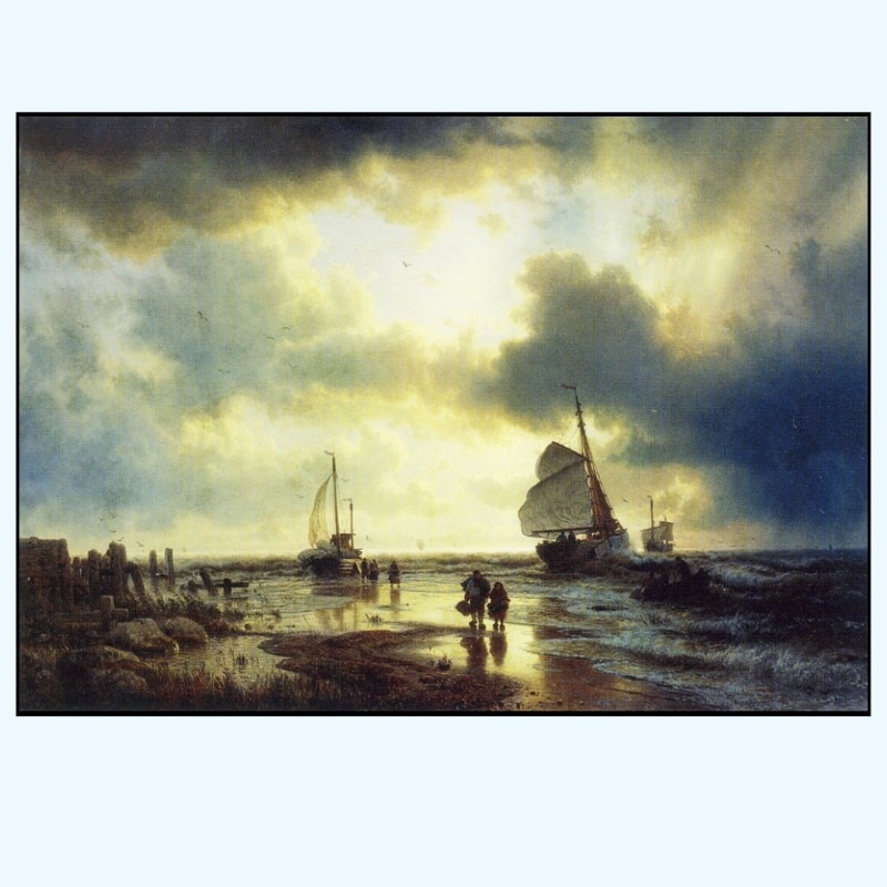 The Ebb Tide by Andreas Achenbach 1849