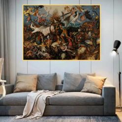 The Fall of the Rebel Angels by Pieter Bruegel Printed on Canvas