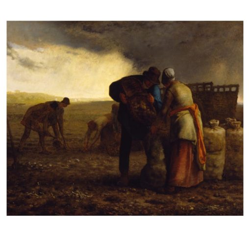 The Potato Harvest by Jean-François Millet Printed on Canvas - Image 2