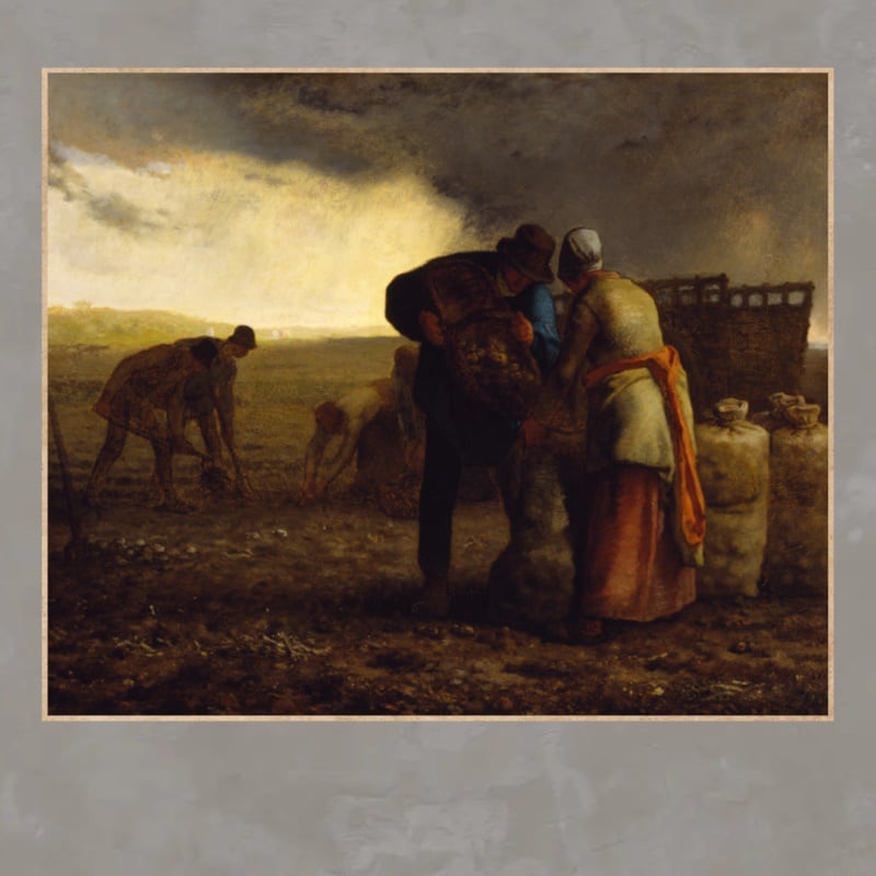 The Potato Harvest by Jean-François Millet 1855