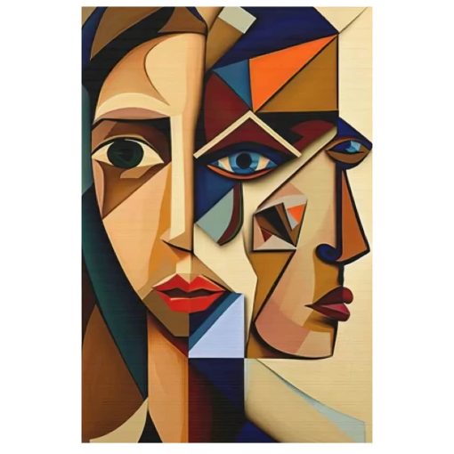 Abstract Portrait Figure Printed on Canvas - Image 2