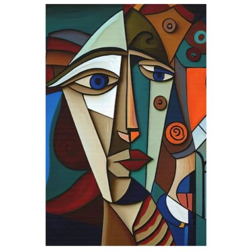 Abstract Portrait Figure Printed on Canvas - Image 3