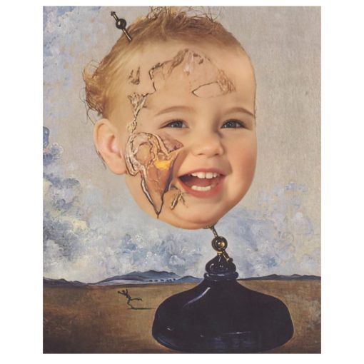 Baby Map of the World by Salvador Dalí Printed on Canvas - Image 2