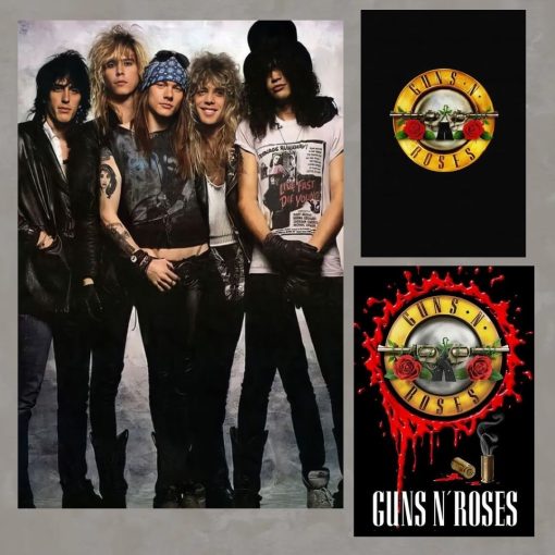 The Guns N Roses Rock Group Printed on Canvas