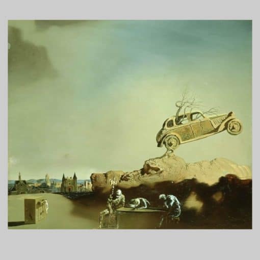 Apparition of the Town of Delft by Salvador Dalí Printed on Canvas - Image 3