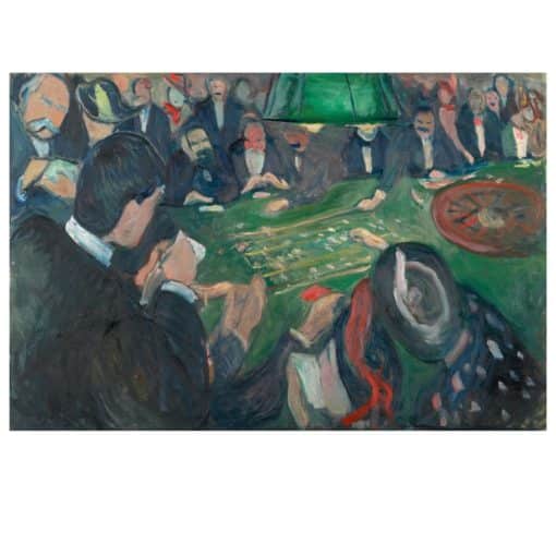 At the Roulette Table in Monte Carlo by Edvard Munch Printed on Canvas - Image 2