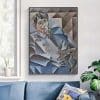 Portrait of Picasso by Juan Gris Printed on Canvas