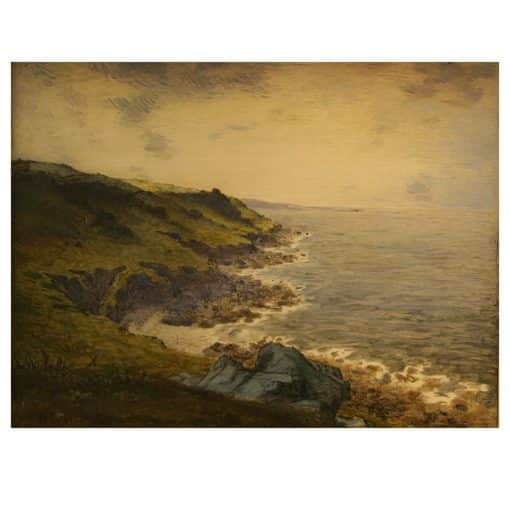 The Cliffs of Gréville by Jean-François Millet Printed on Canvas - Image 2