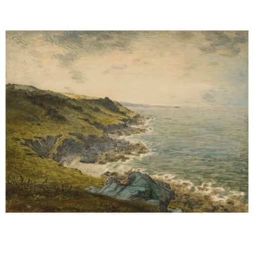 The Cliffs of Gréville by Jean-François Millet Printed on Canvas - Image 3