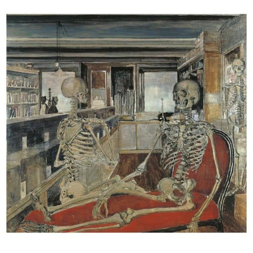 The Skeletons by Paul Delvaux Printed on Canvas - Image 2