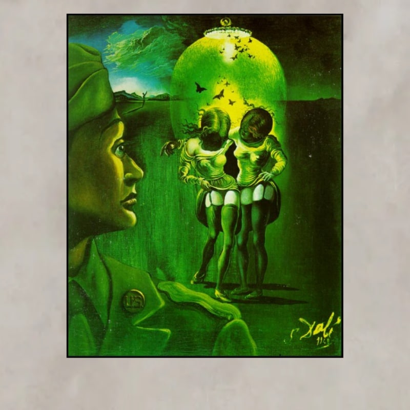 Untitled by Salvador Dalí 1942 Printed on Canvas