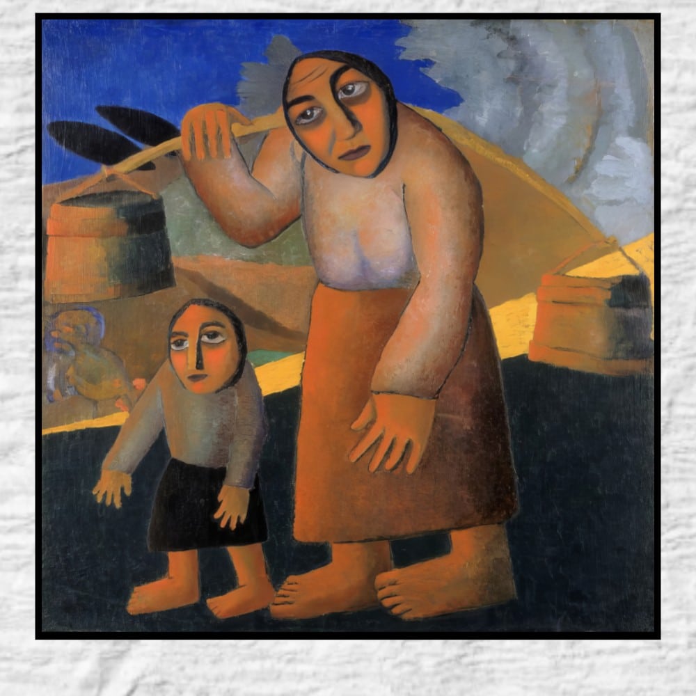 Kazimir Malevich 1912 Peasant Woman with Buckets and Child 2