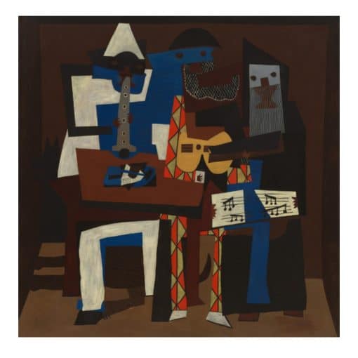 Three Musicians by Pablo Picasso Printed on Canvas - Image 3