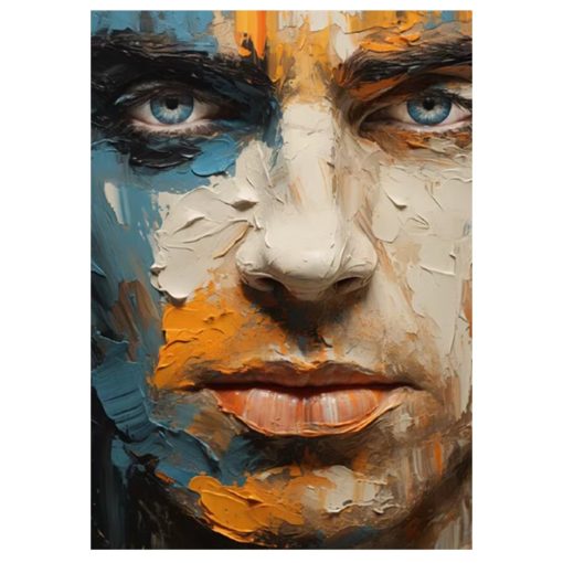 Abstract Beautiful Face Printed on Canvas - Image 5