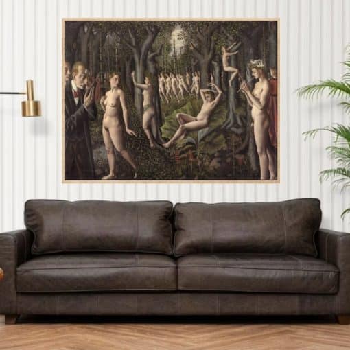 The Awakening of the Forest by Paul Delvaux Printed on Canvas