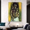 Nude Black and Gold by Henri Matisse Printed on Canvas