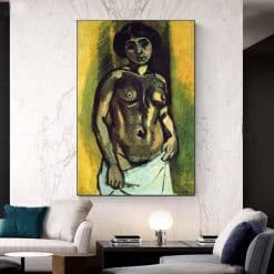 Nude Black and Gold by Henri Matisse Printed on Canvas