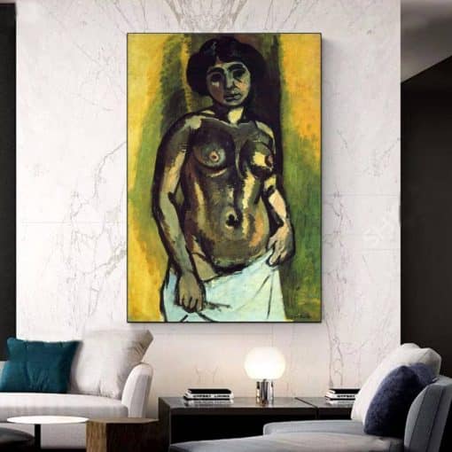 Nude Black and Gold by Henri Matisse Printed on Canvas