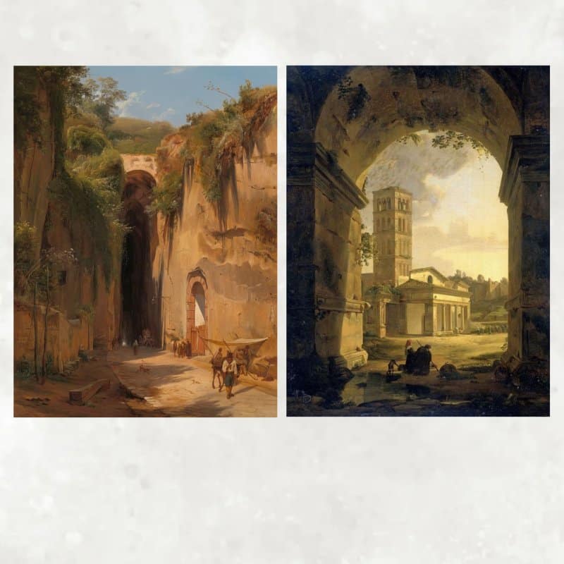 Paintings by Antonie Sminck Pitloo Printed on Canvas