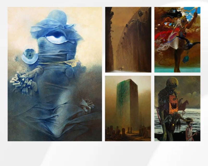 Paintings by Zdzislaw Beksinski Printed on Canvas