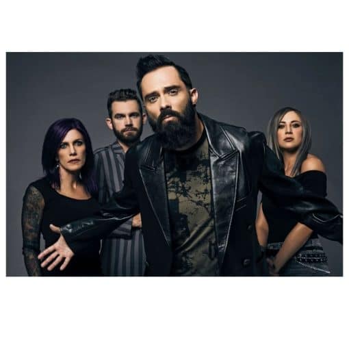 The Skillet Rock Band Printed on Canvas - Image 2