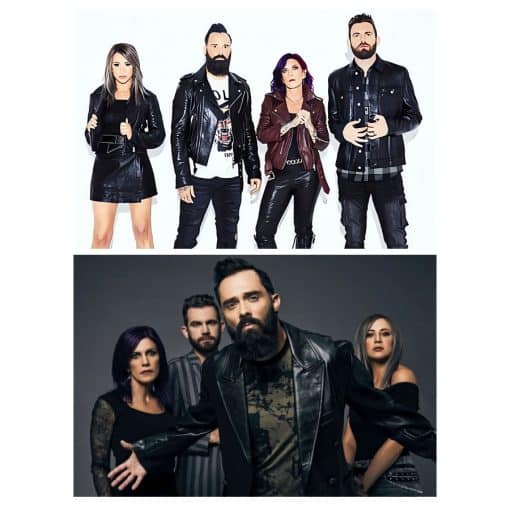 The Skillet Rock Band Printed on Canvas