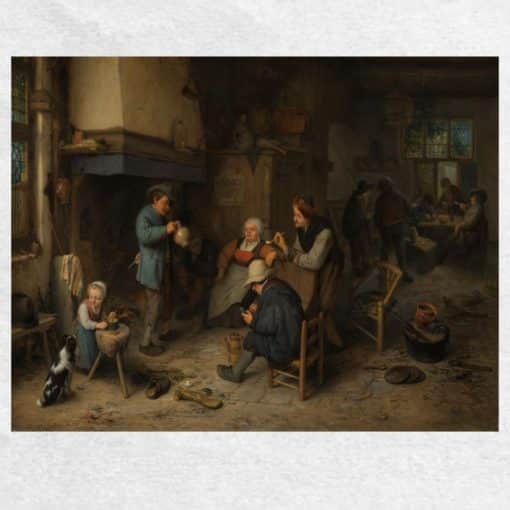 Adriaen van Ostade 1661 Peasants in an Interior