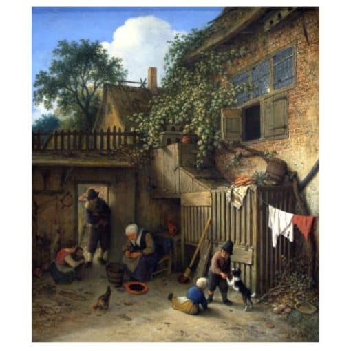 Adriaen van Ostade 1673 The Cottage Dooryard