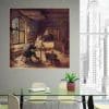 The painter in his Studio by Adriaen van Ostade Printed on Canvas