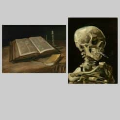 Vincent van Gogh Still Life and a Skeleton Printed on Canvas